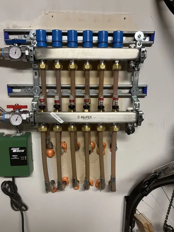 Plumber performing Gas Leak Detection at a residential property in Lake Land'Or